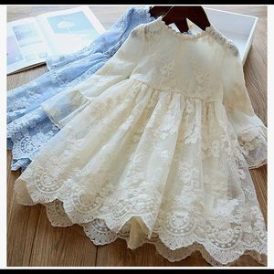 Lace dress Flower girl wedding summer easter baby